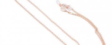 Αλυσίδα Γυαλιών Λεπτή Στρογγυλή Ροζ Χρυσό