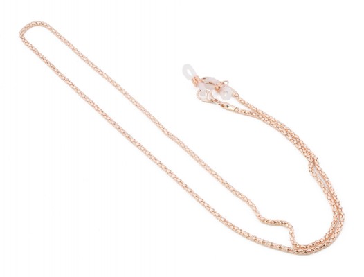 Αλυσίδα Γυαλιών Λεπτή Στρογγυλή Ροζ Χρυσό