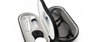 DUAL LAYER LEATHER CASE Θήκη Γυαλιών και Φακών Επαφής