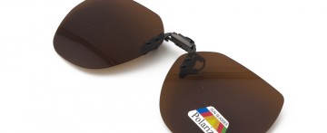 Clip On Flip Up Cat Eye Brown