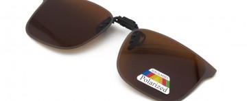 Clip On Flip Up Square Brown