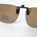 Clip On Flip Up Square Brown