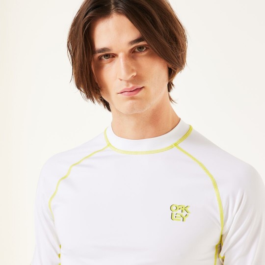OAKLEY CORAL SS RASHGUARD FOA406871 100 WHITE