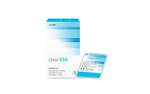 Clear55A Μηνιαίοι Φακοί 6 Pack