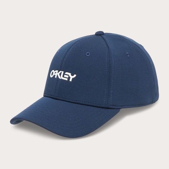 OAKLEY 912209 6EX 6 PANEL STRETCH METALLIC HAT ABYSS/WHITE