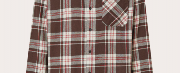 OAKLEY PODIUM PLAID LS FLANNEL FOS402573 9NX COCOA BROWN/MIST/F RED