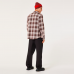 OAKLEY PODIUM PLAID LS FLANNEL FOS402573 9NX COCOA BROWN/MIST/F RED