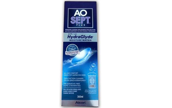 ALCON AOSEPT PLUS HYDRAGLYDE 360ml Υγρό Φακών Επαφής