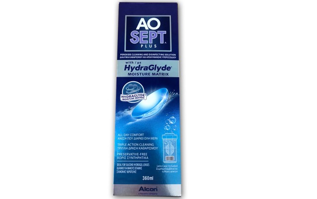 ALCON AOSEPT PLUS HYDRAGLYDE 360ml Υγρό Φακών Επαφής