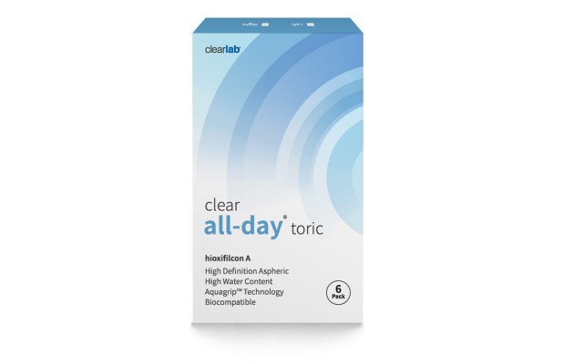 CLEAR ALL DAY TORIC Μηνιαίοι φακοί επαφής αστιγματισμού 6 φακοί
