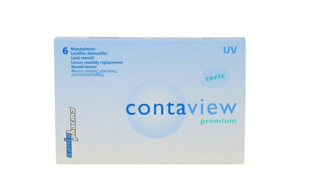 CONTAVIEW PREMIUM TORIC UV Μηνιαίοι φακοί επαφής αστιγματισμού 6 φακοί