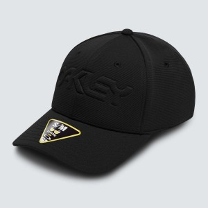 OAKLEY 912208-02E 6 PANEL STRECH HAT EMPOSSED BLACKOUT